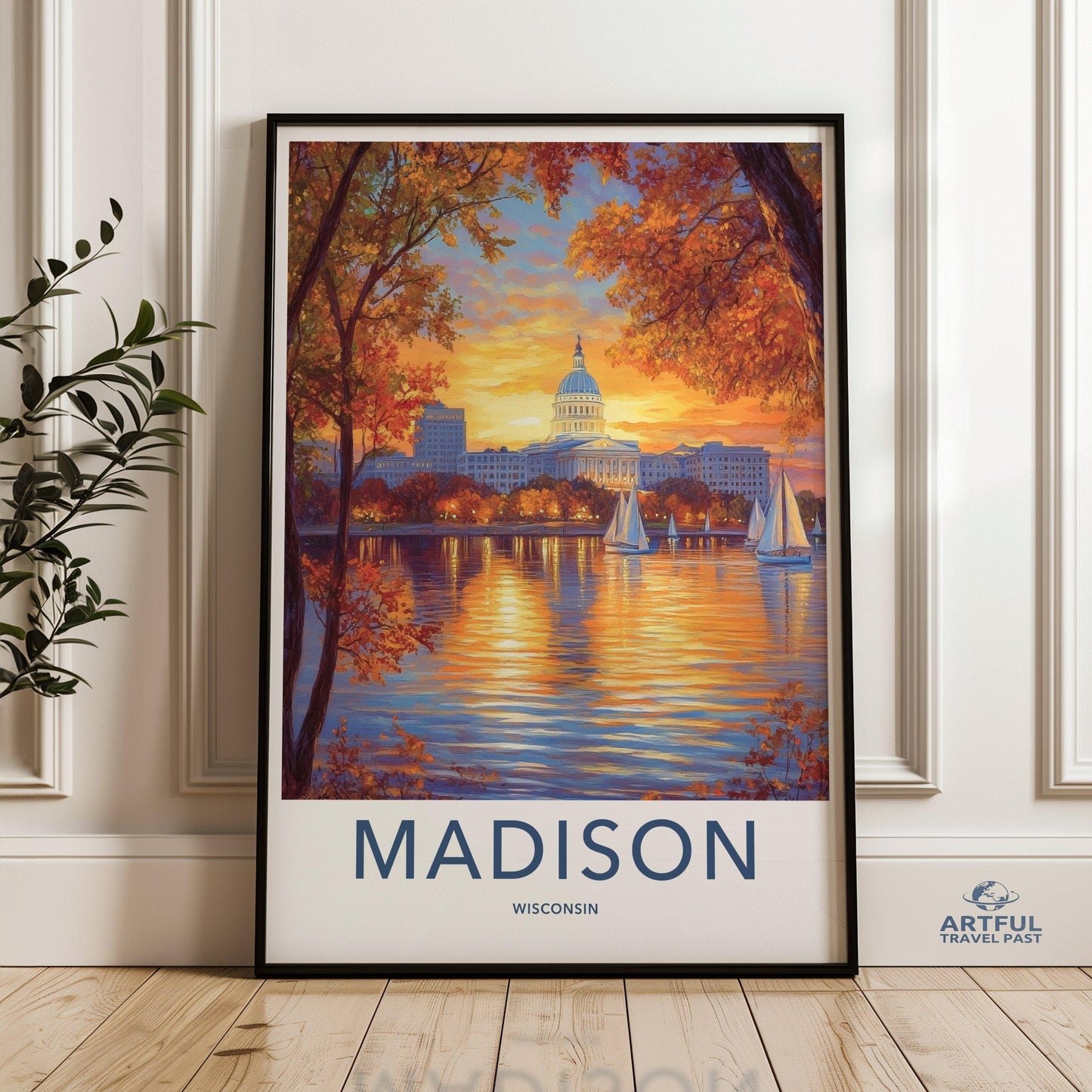 Madison Poster | Wisconsin Wall Art | America Decor