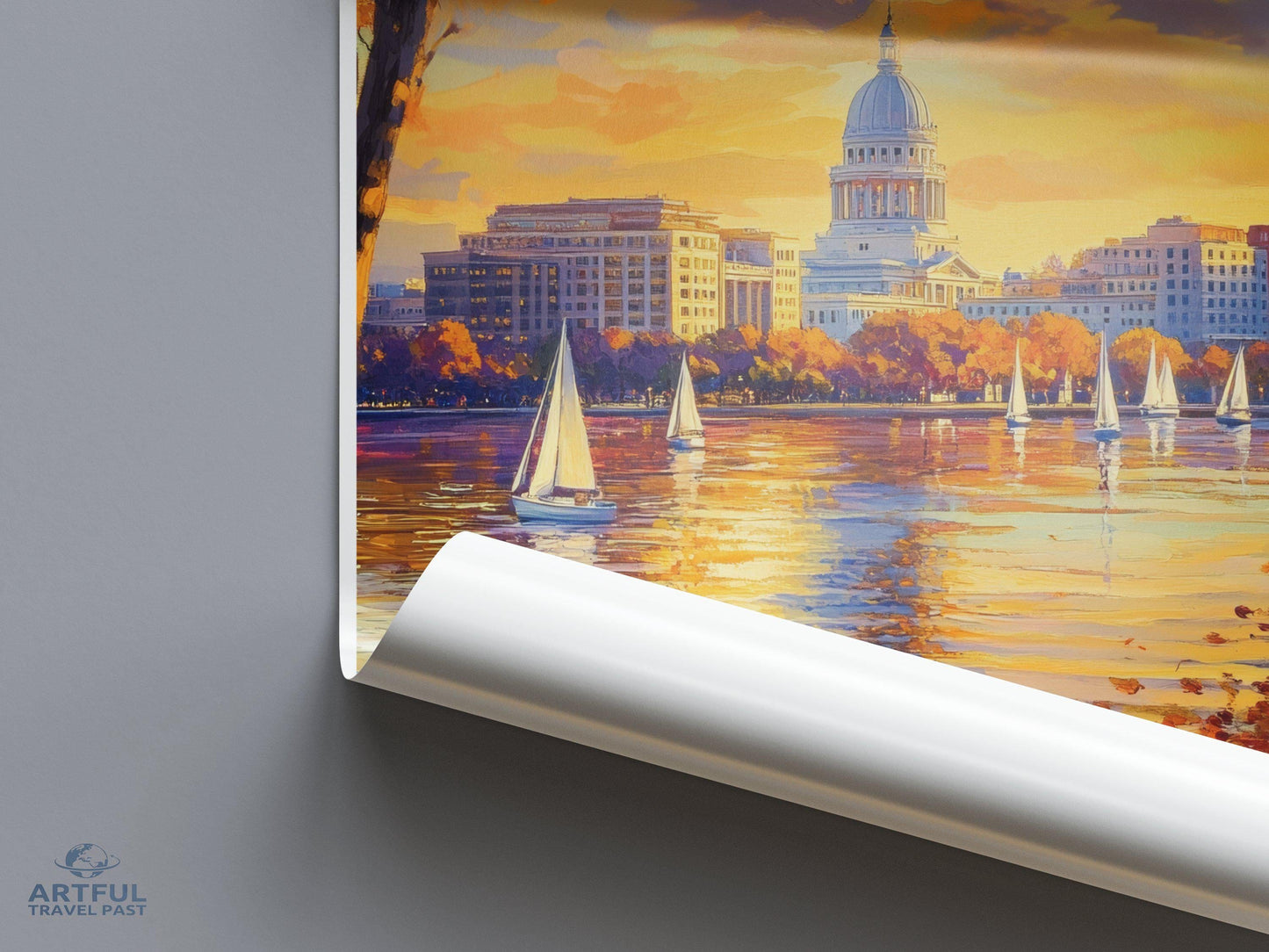 Madison Poster | Wisconsin Wall Art | America Decor