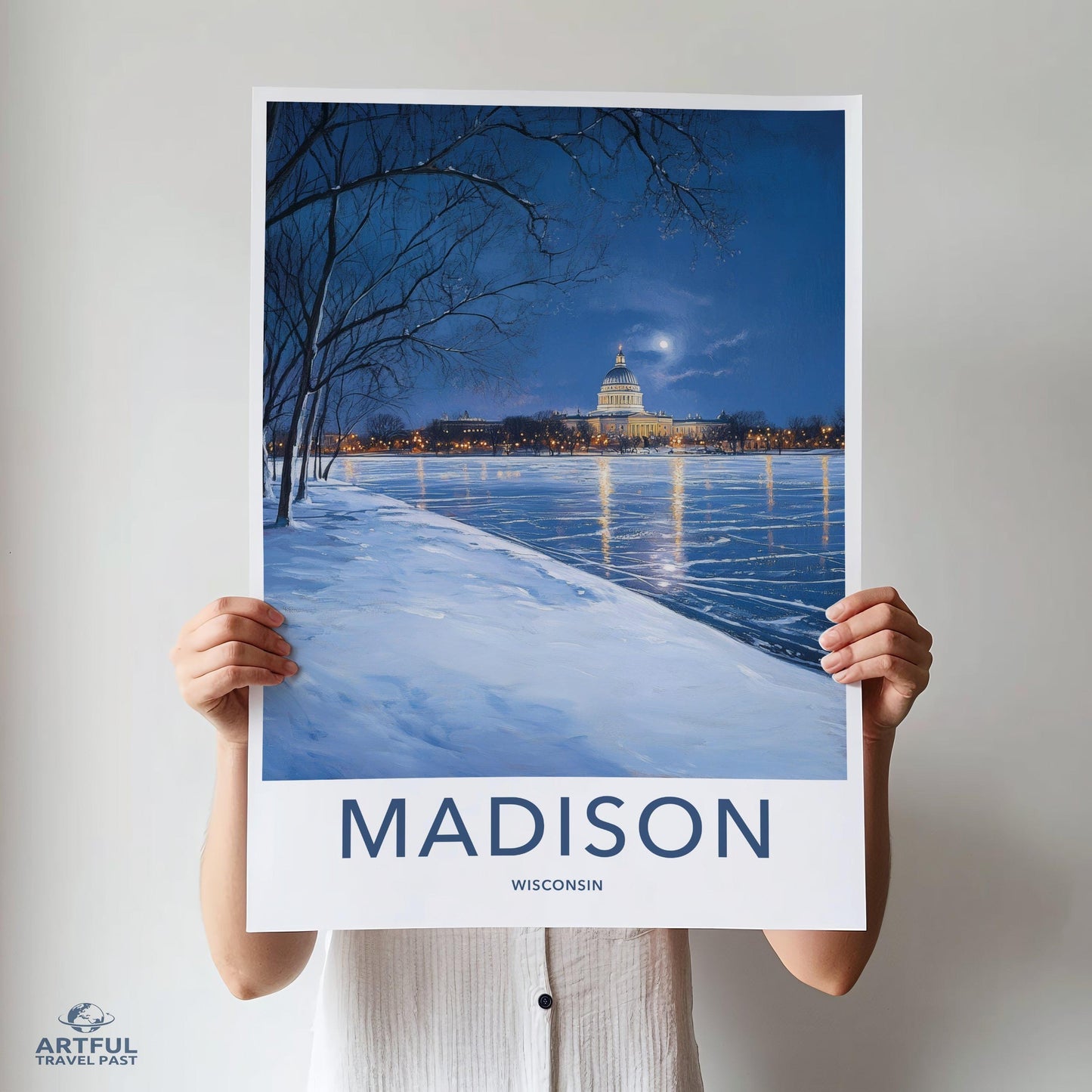 Madison Poster | Wisconsin Wall Art | America Decor