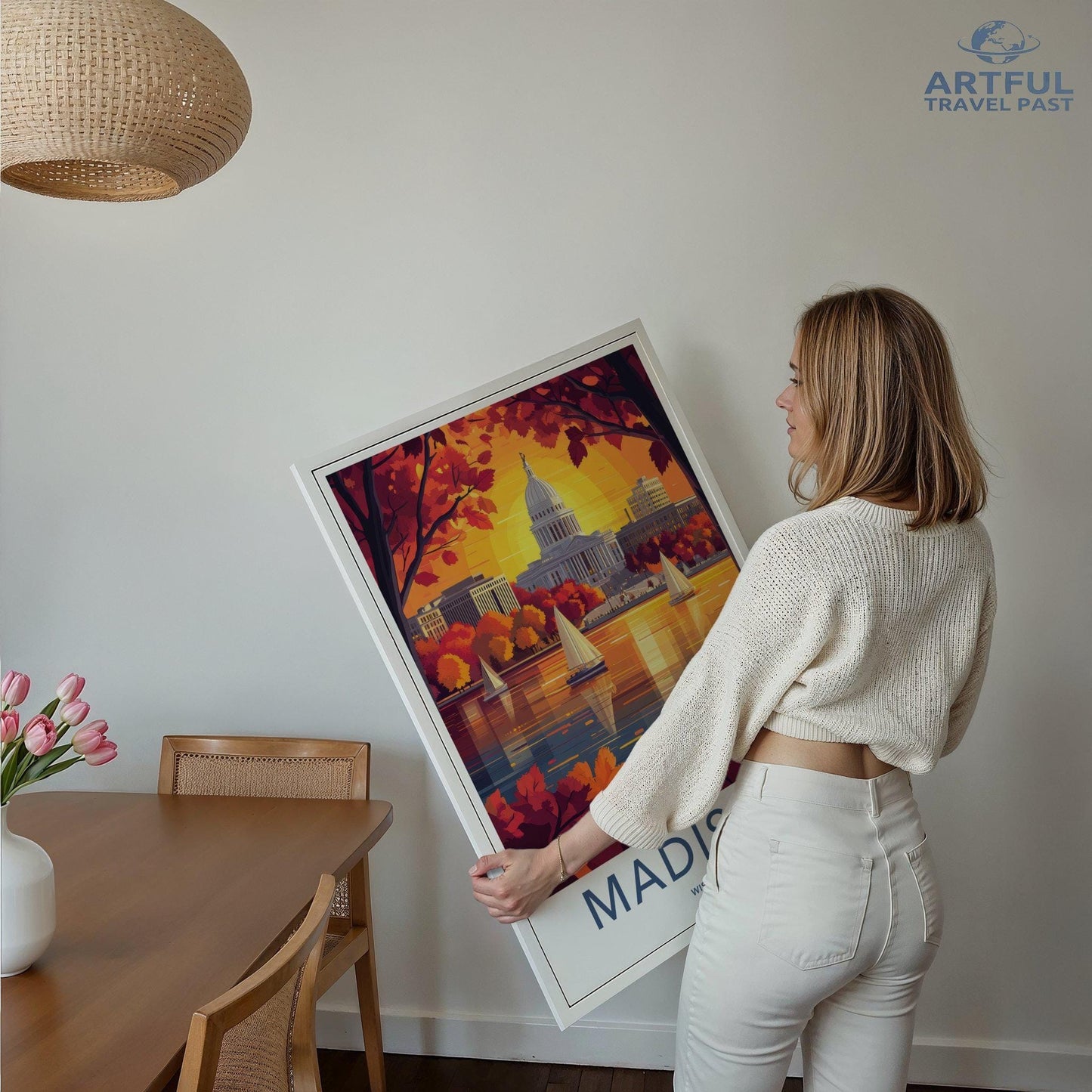 Madison Poster | Wisconsin Wall Art | America Decor