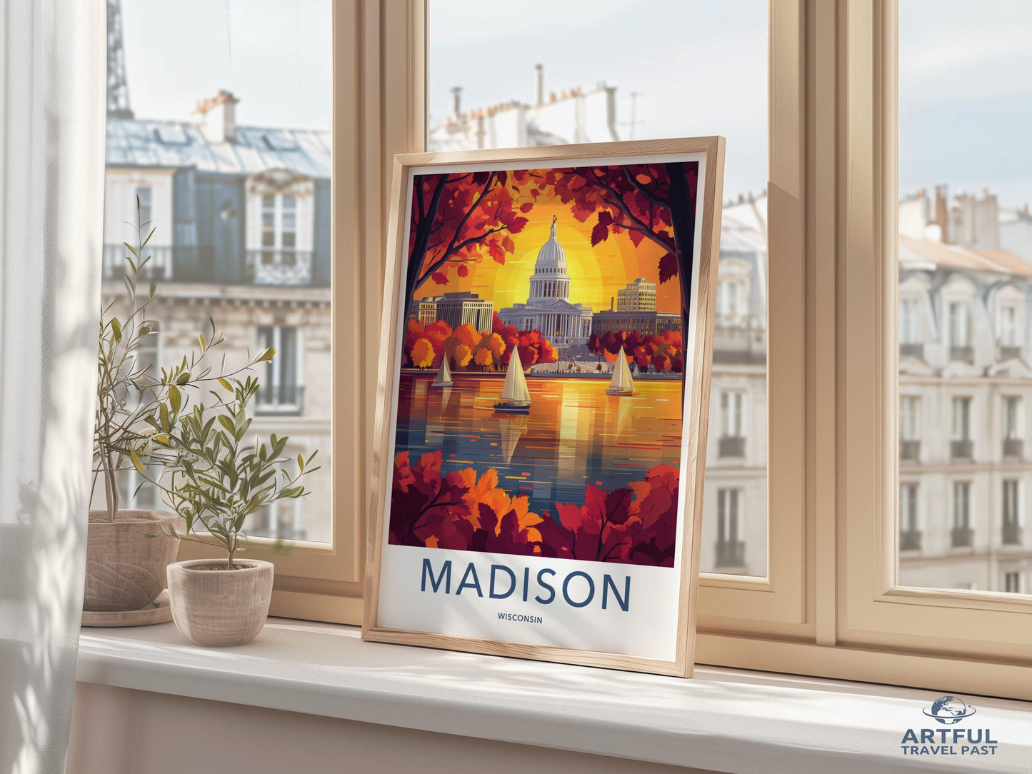 Madison Poster | Wisconsin Wall Art | America Decor