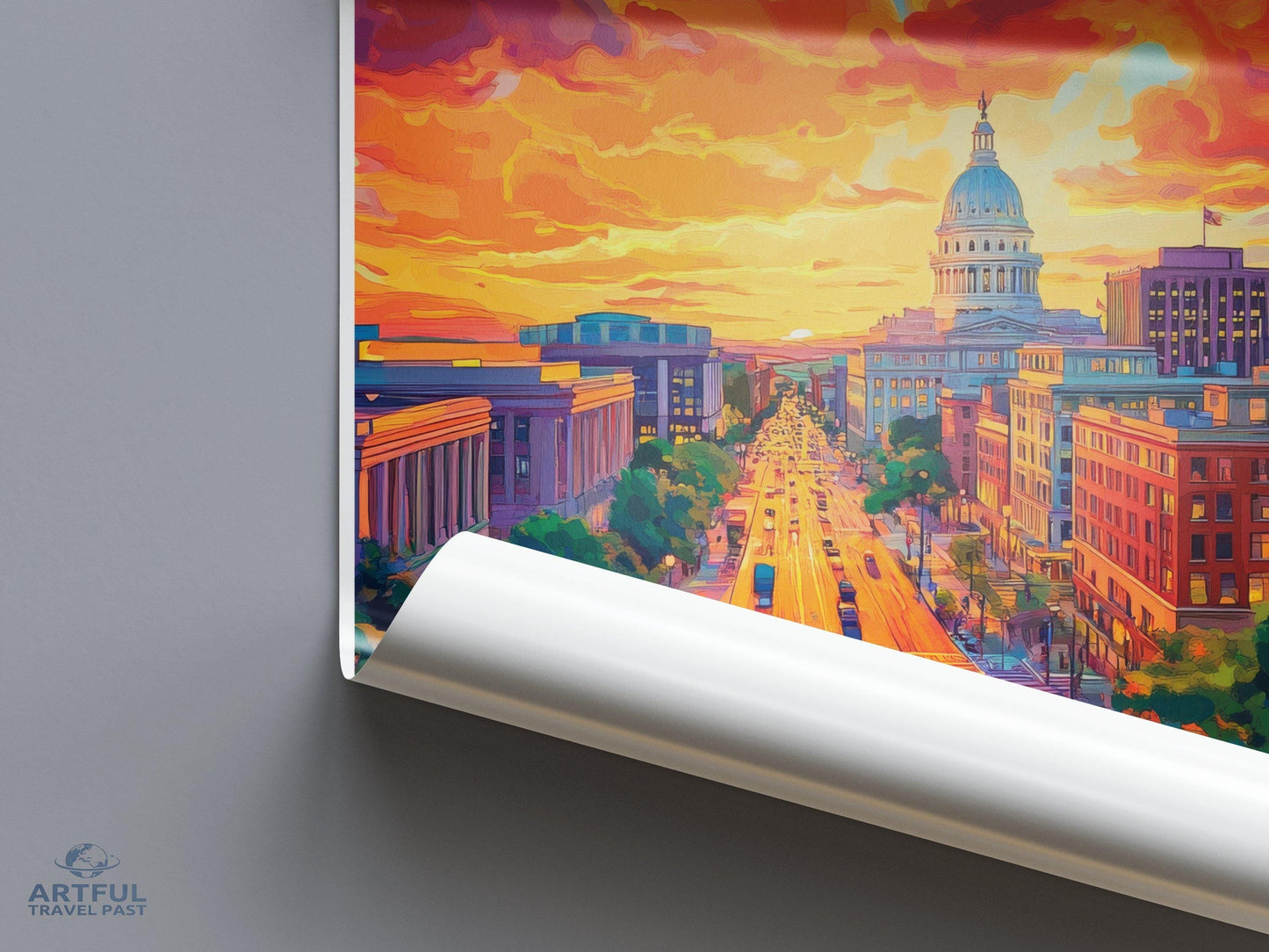 Madison Poster | Wisconsin Wall Art | America Decor