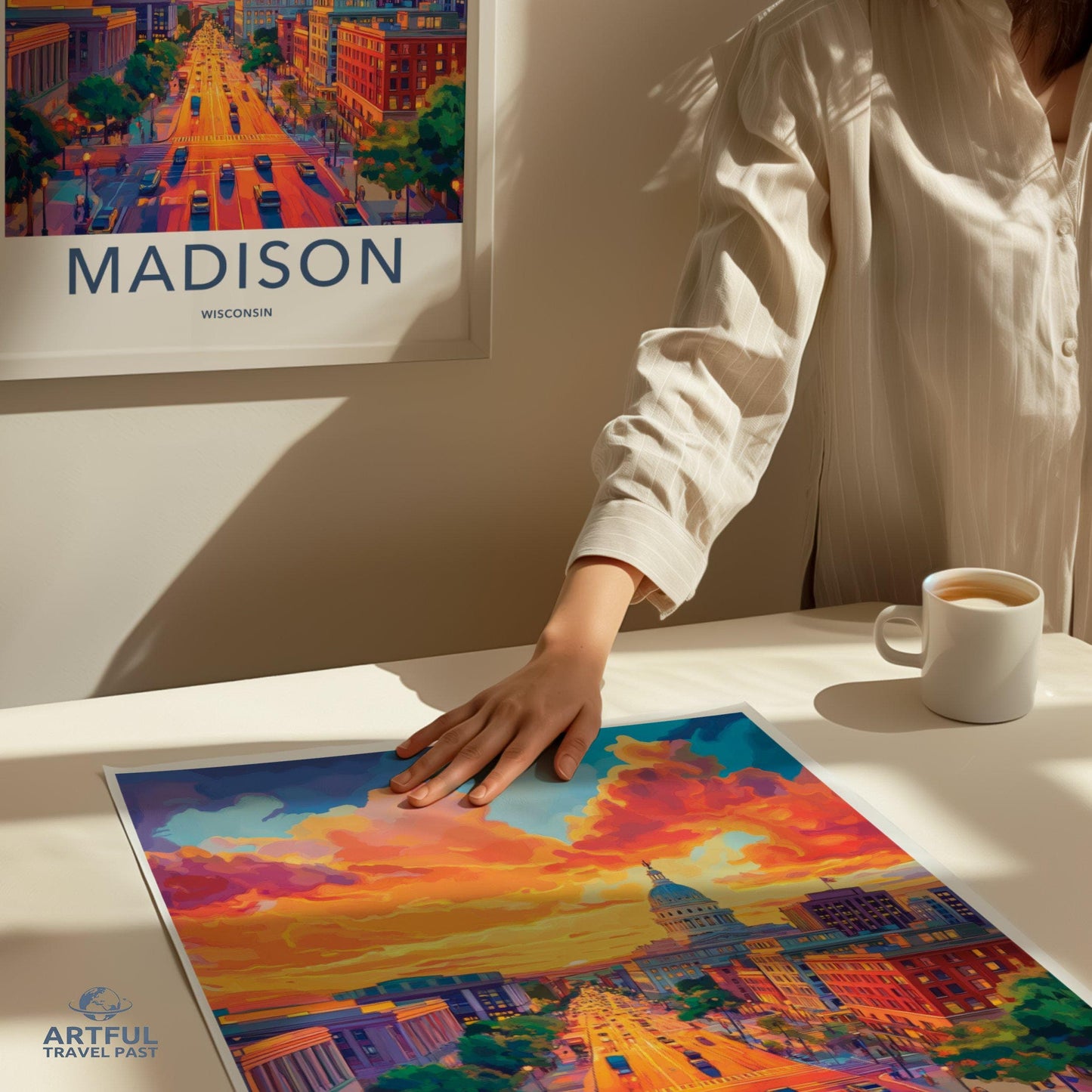 Madison Poster | Wisconsin Wall Art | America Decor