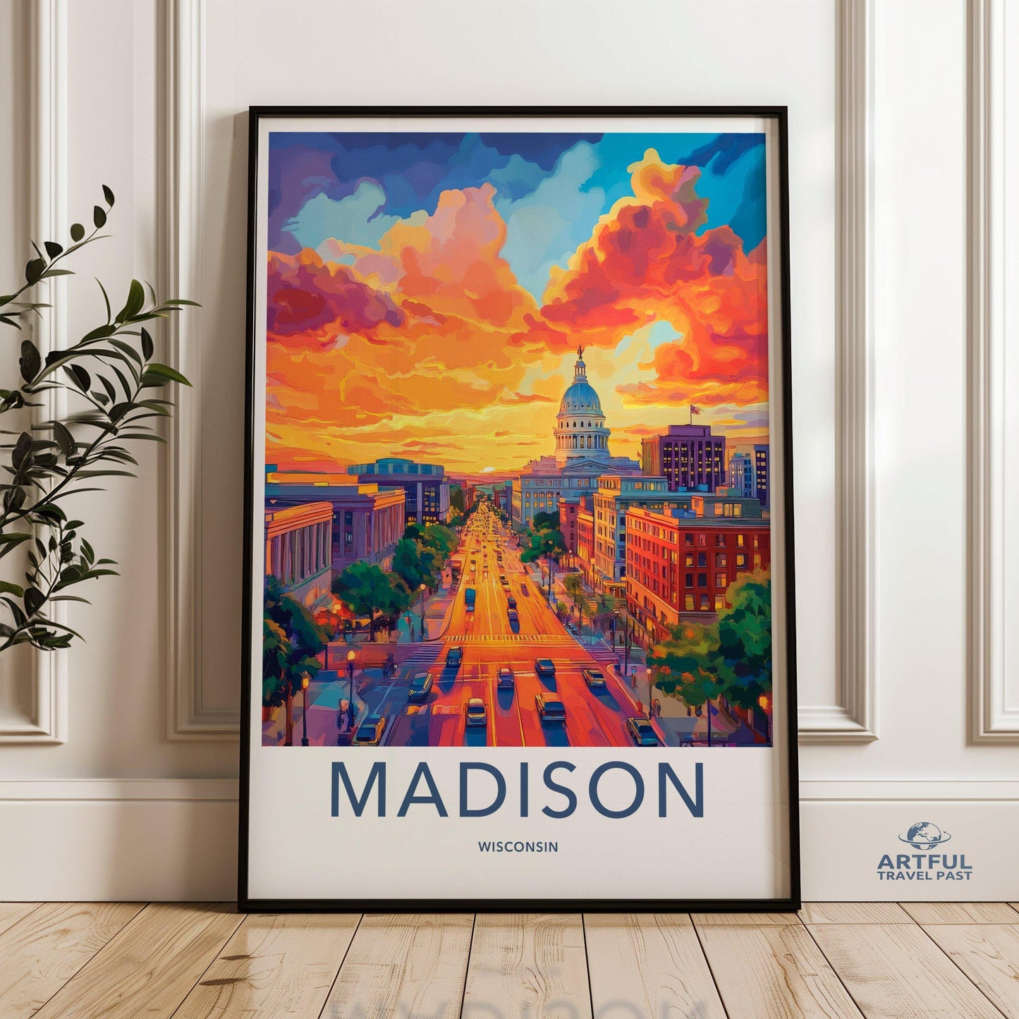 Madison Poster | Wisconsin Wall Art | America Decor