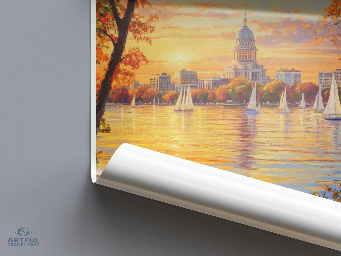 Madison Poster | Wisconsin Wall Art | America Decor