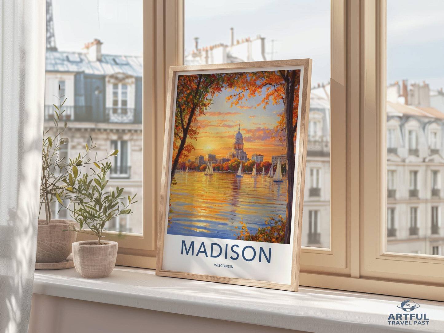 Madison Poster | Wisconsin Wall Art | America Decor