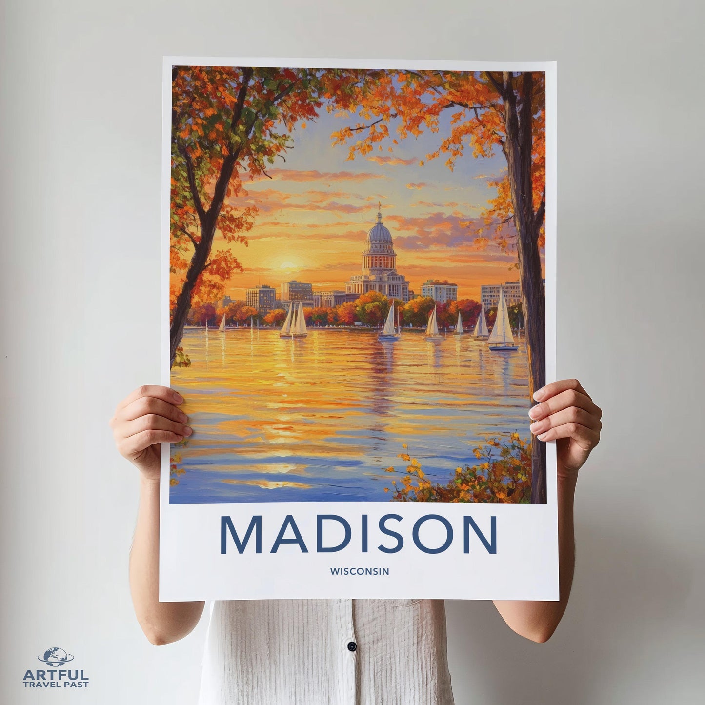 Madison Poster | Wisconsin Wall Art | America Decor