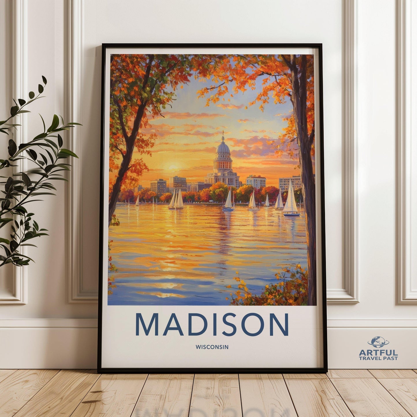 Madison Poster | Wisconsin Wall Art | America Decor