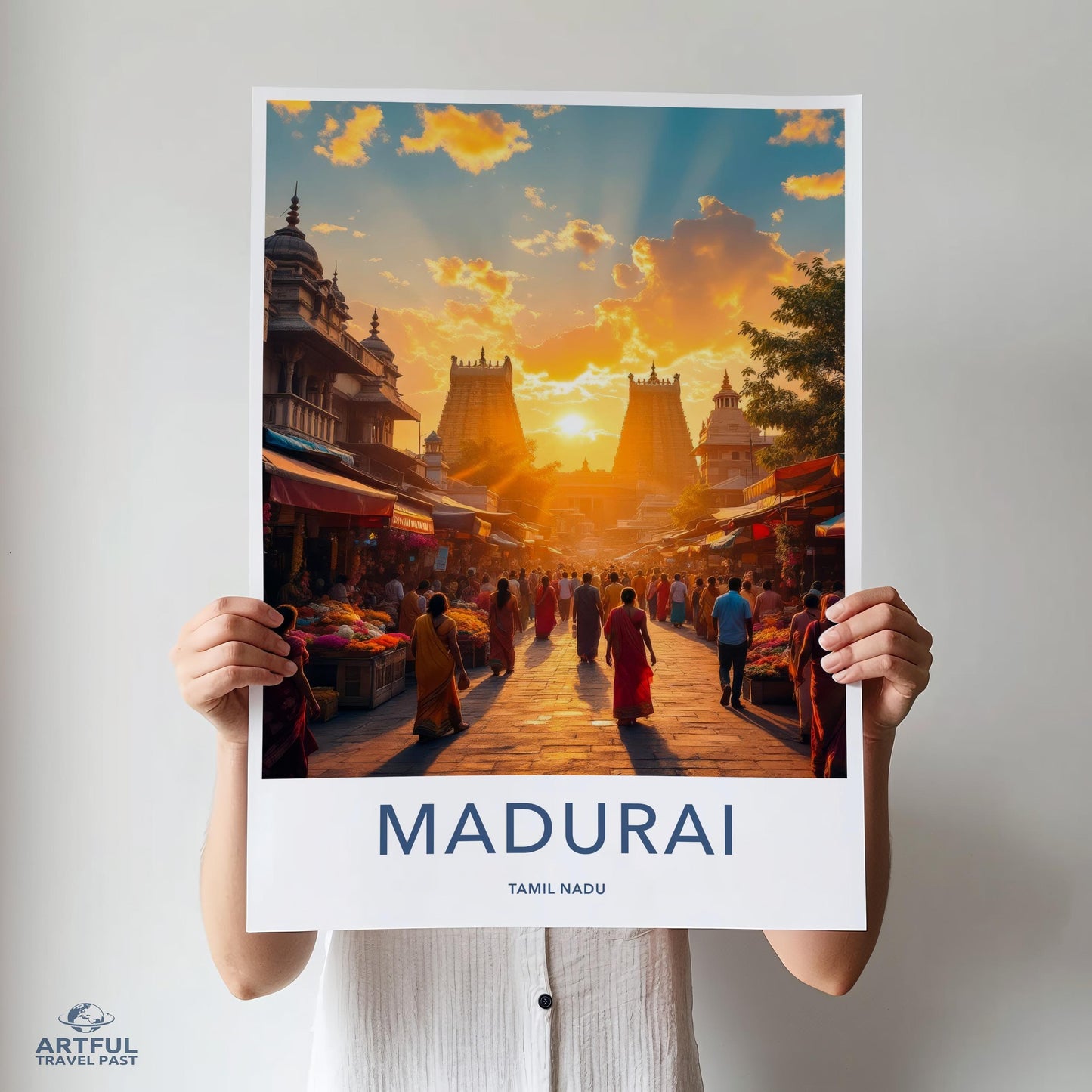 Madurai Poster - Tamil Nadu Wall Art