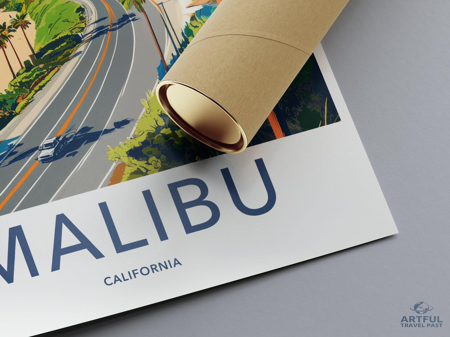 Malibu Poster | California Wall Art | America Decor