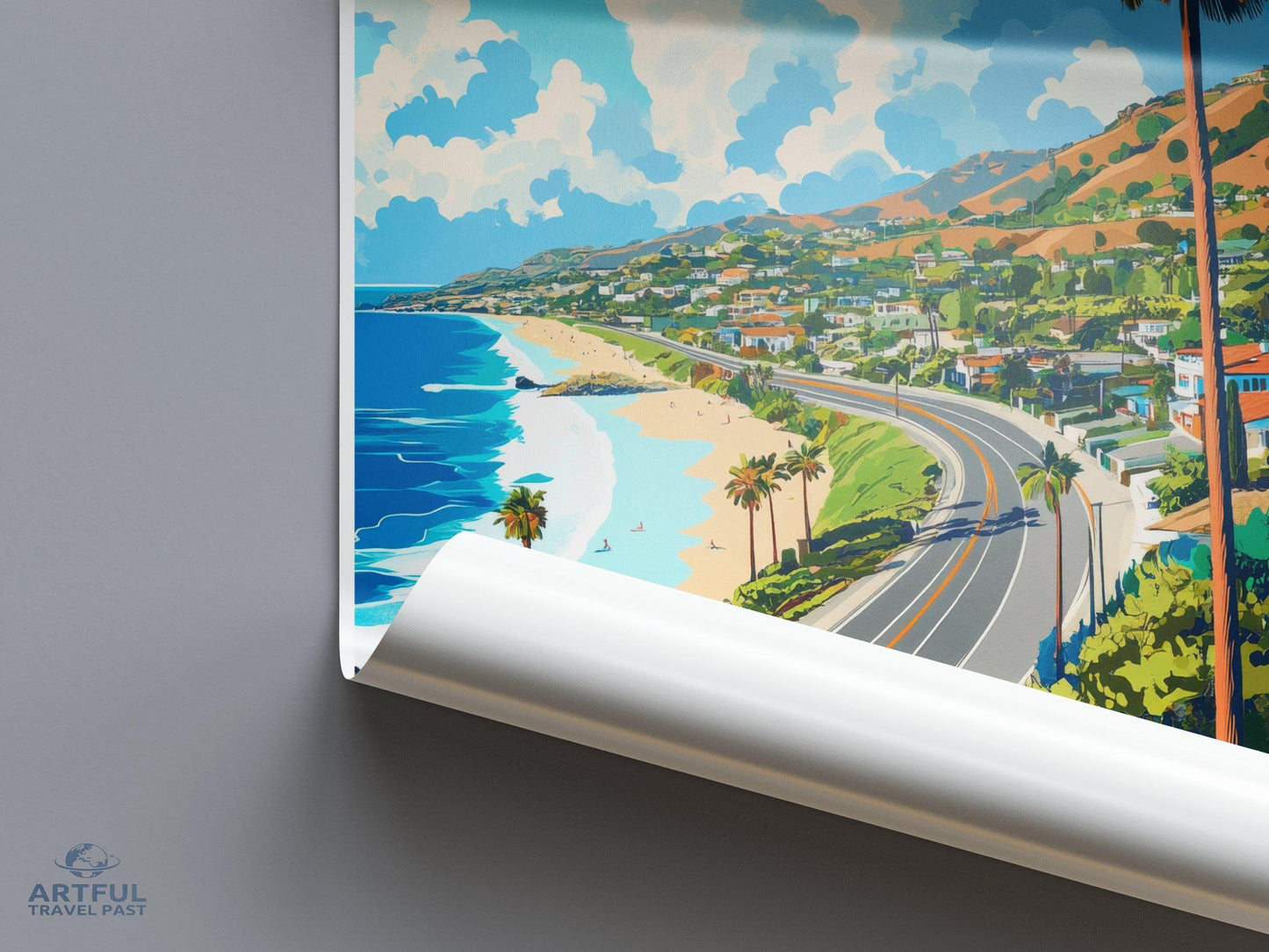 Malibu Poster | California Wall Art | America Decor