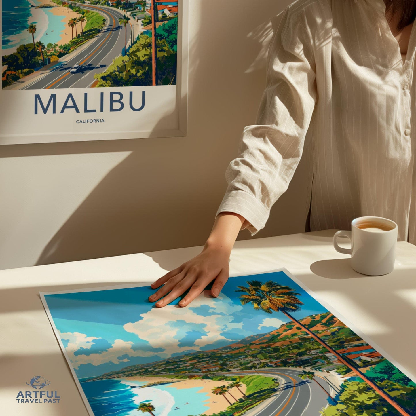 Malibu Poster | California Wall Art | America Decor