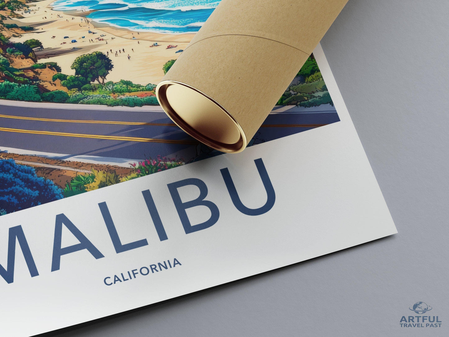Malibu Poster | California Wall Art | America Decor