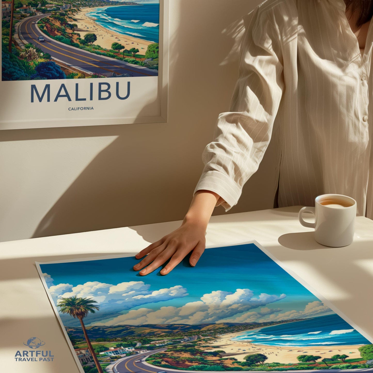 Malibu Poster | California Wall Art | America Decor