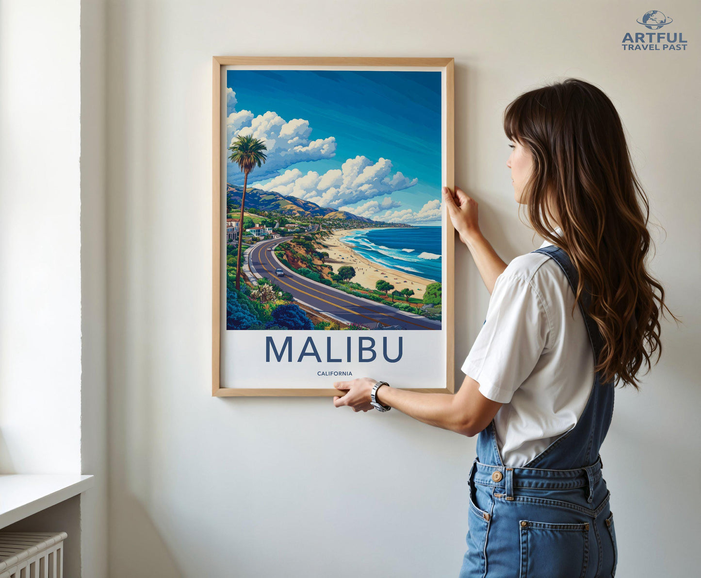 Malibu Poster | California Wall Art | America Decor