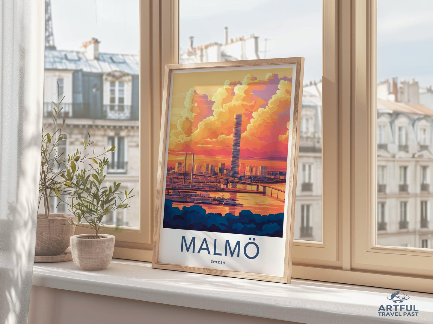 Malmö Poster | Sweden Wall Art | Scandinavia Decor