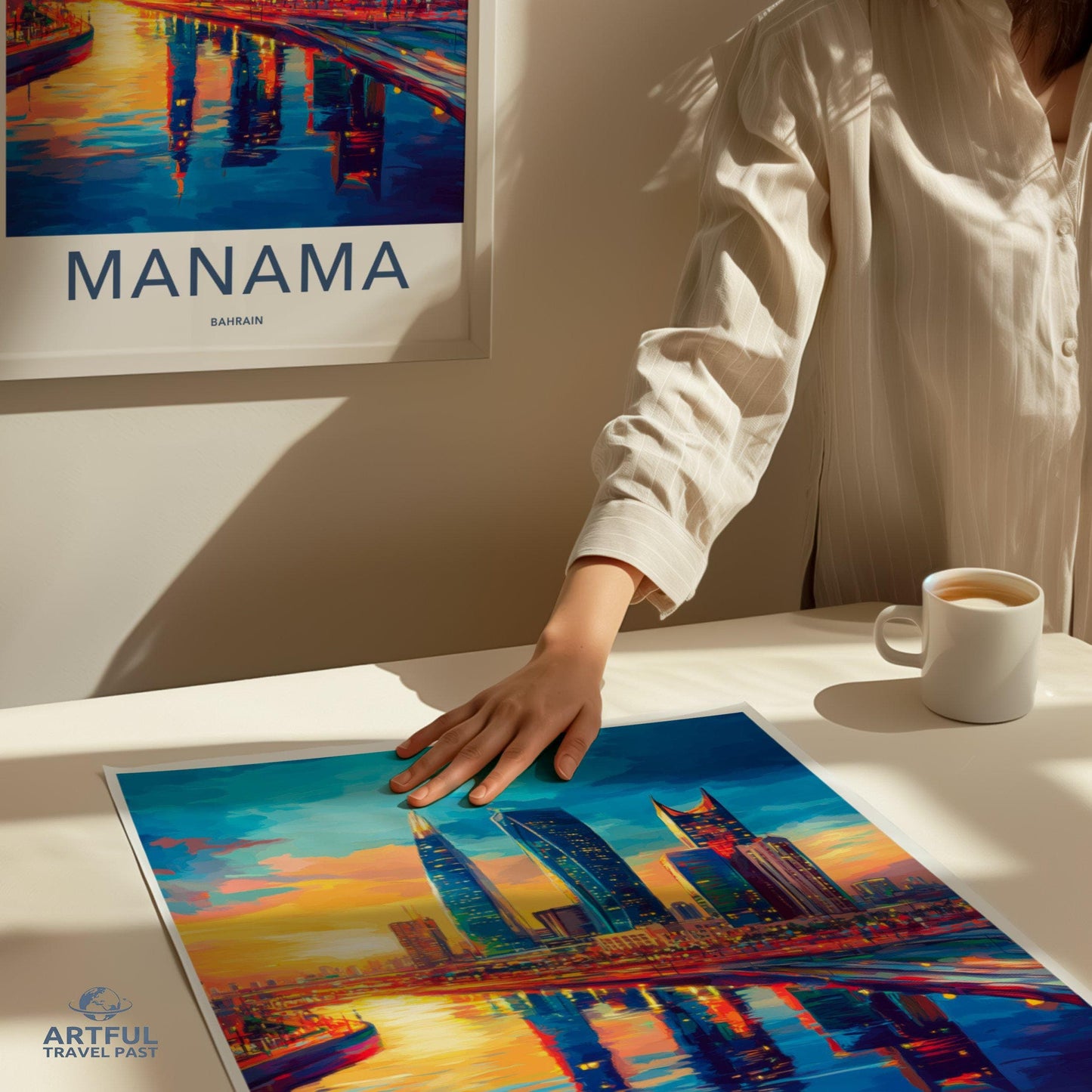 Manama Poster | Bahrain Wall Art | Middle East Decor
