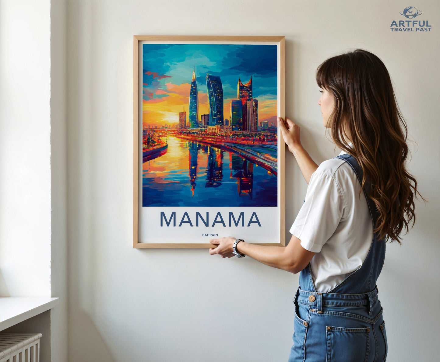 Manama Poster | Bahrain Wall Art | Middle East Decor