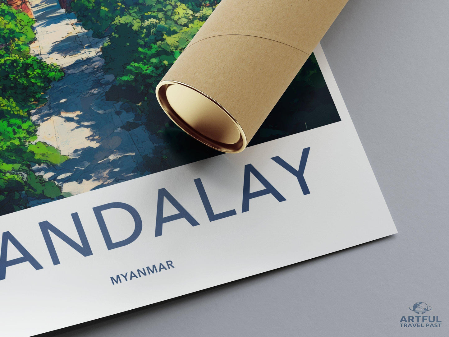 Mandalay Poster | Myanmar Wall Art | Southeast Asia Decor