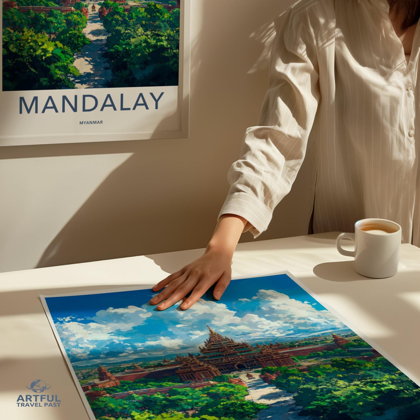 Mandalay Poster | Myanmar Wall Art | Southeast Asia Decor
