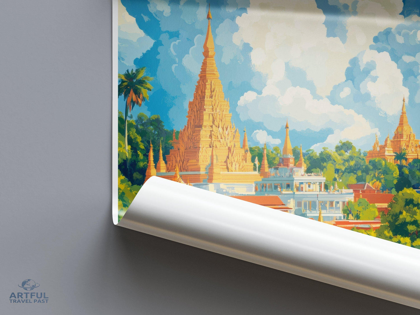 Mandalay Poster | Myanmar Wall Art | Southeast Asia Decor