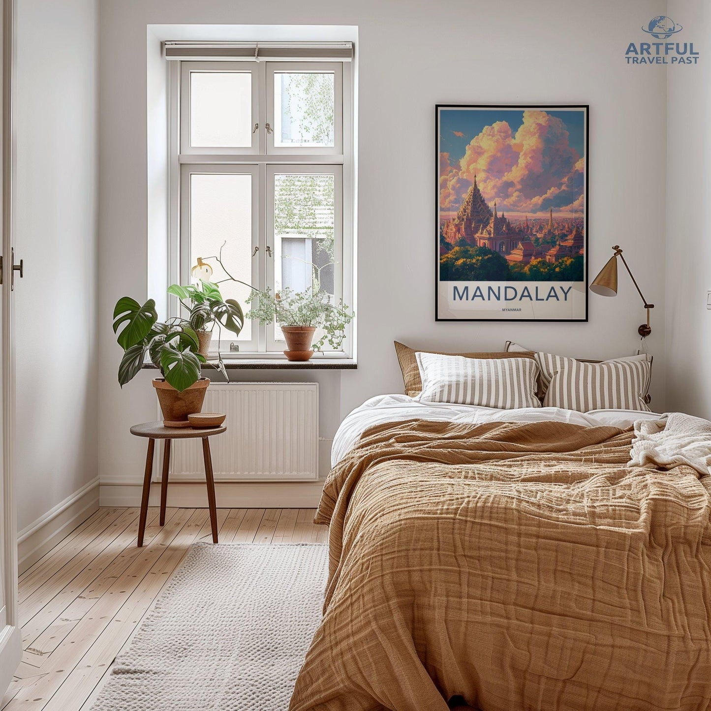 Mandalay Poster | Myanmar Wall Art | Southeast Asia Decor