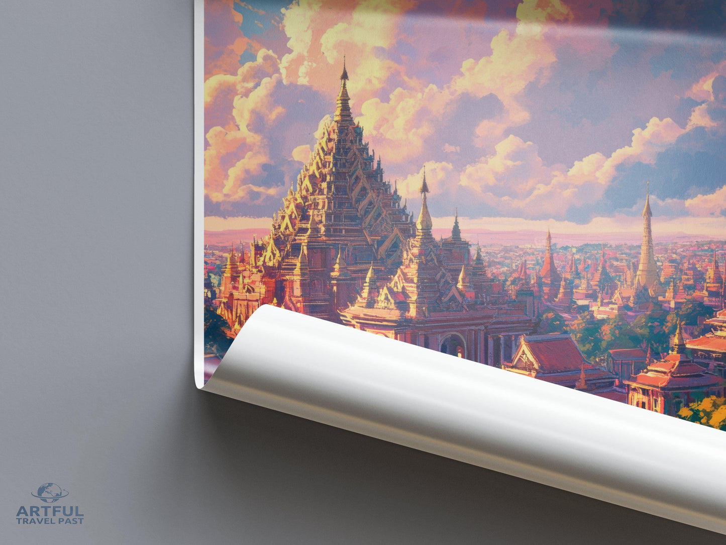 Mandalay Poster | Myanmar Wall Art | Southeast Asia Decor