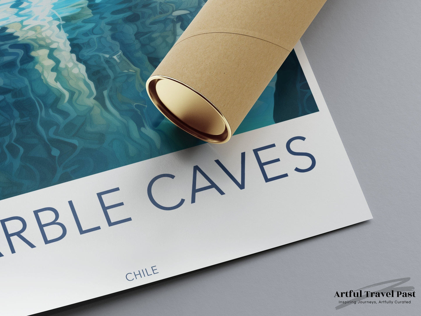Marble Caves Poster | Chile Wall Art | South America Decor