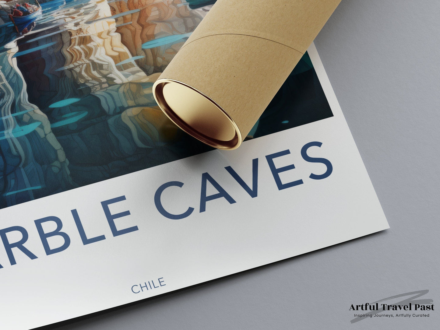 Marble Caves Poster | Chile Wall Art | South America Decor