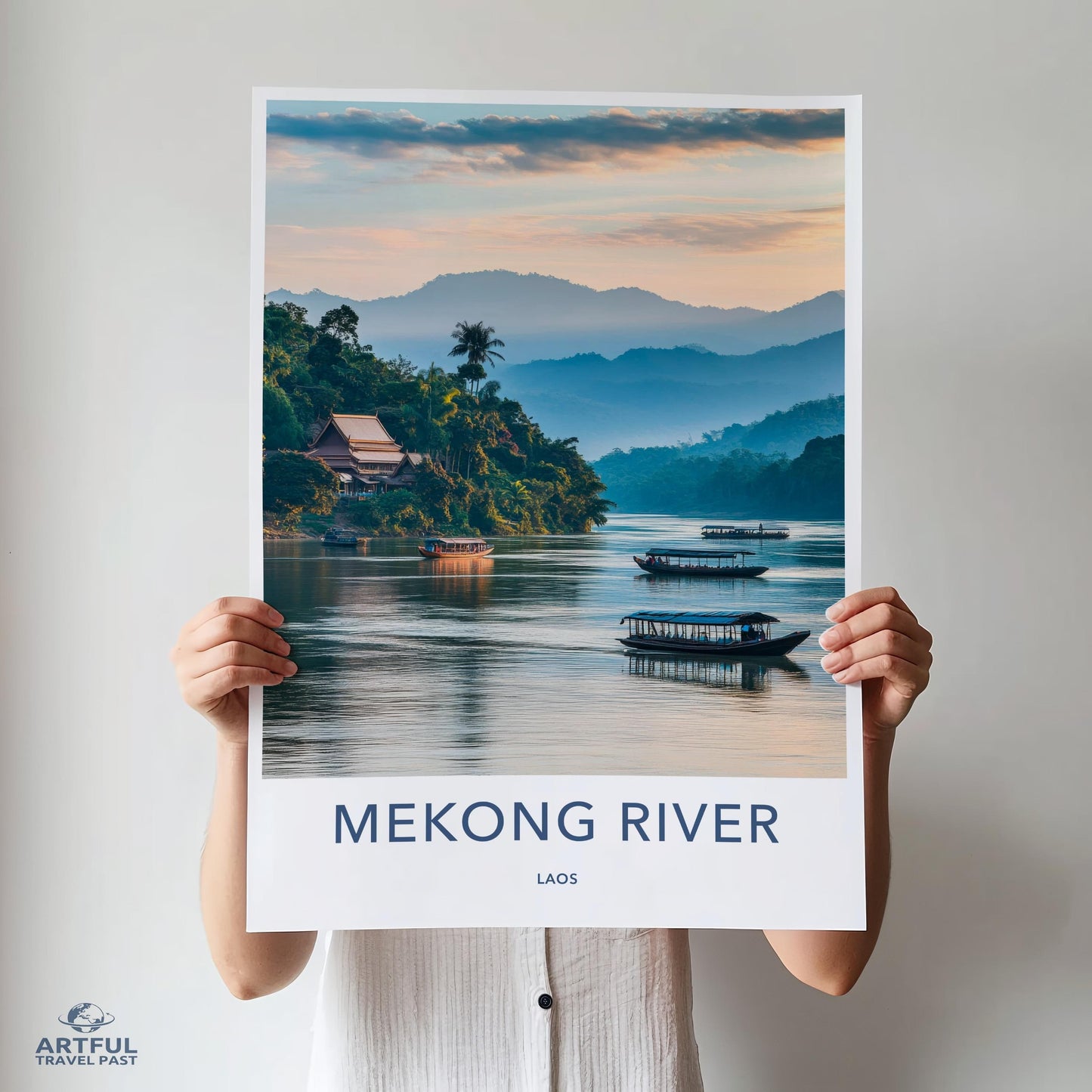 Mekong River Poster - Laos Wall Art