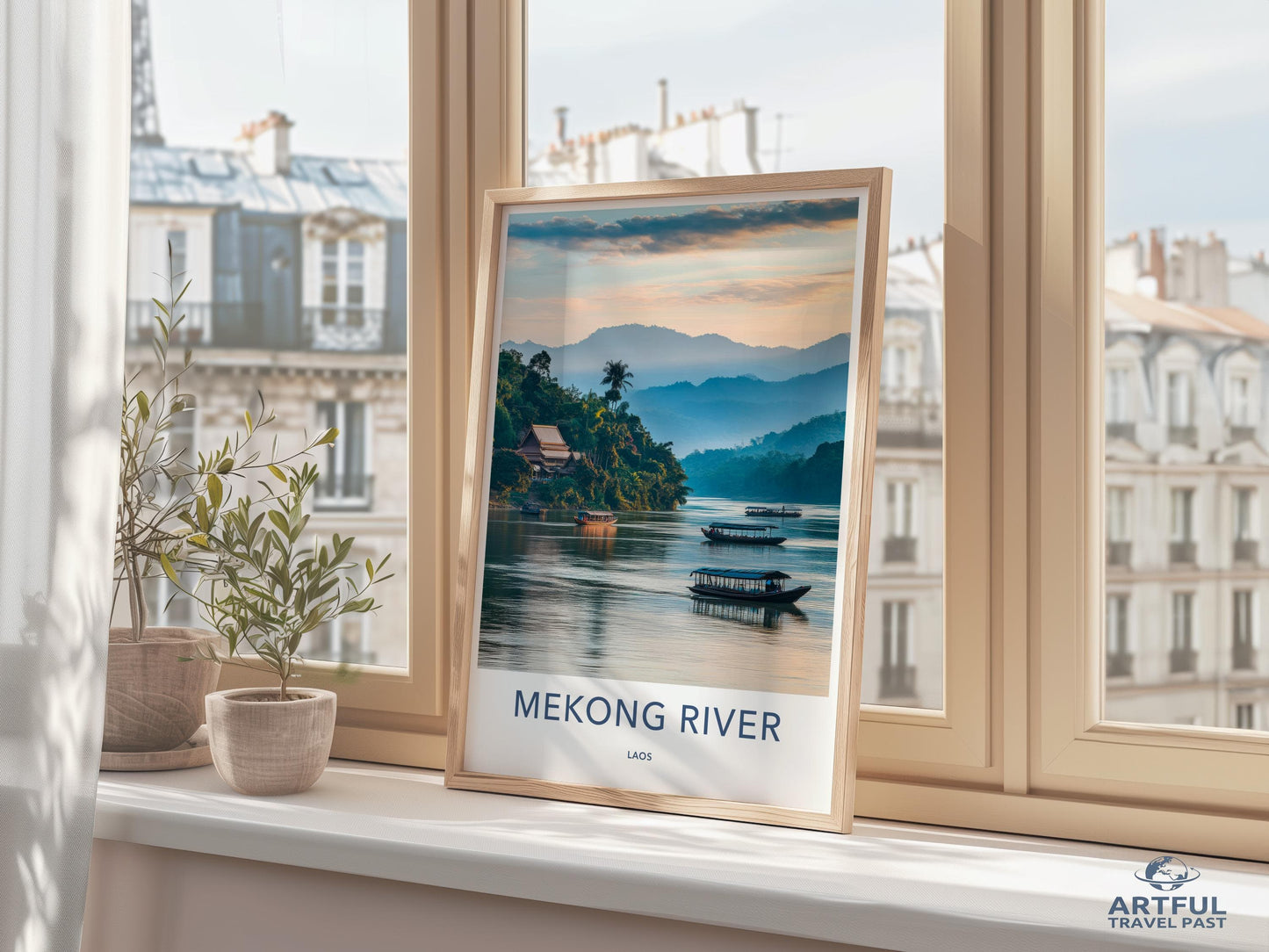 Mekong River Poster - Laos Wall Art