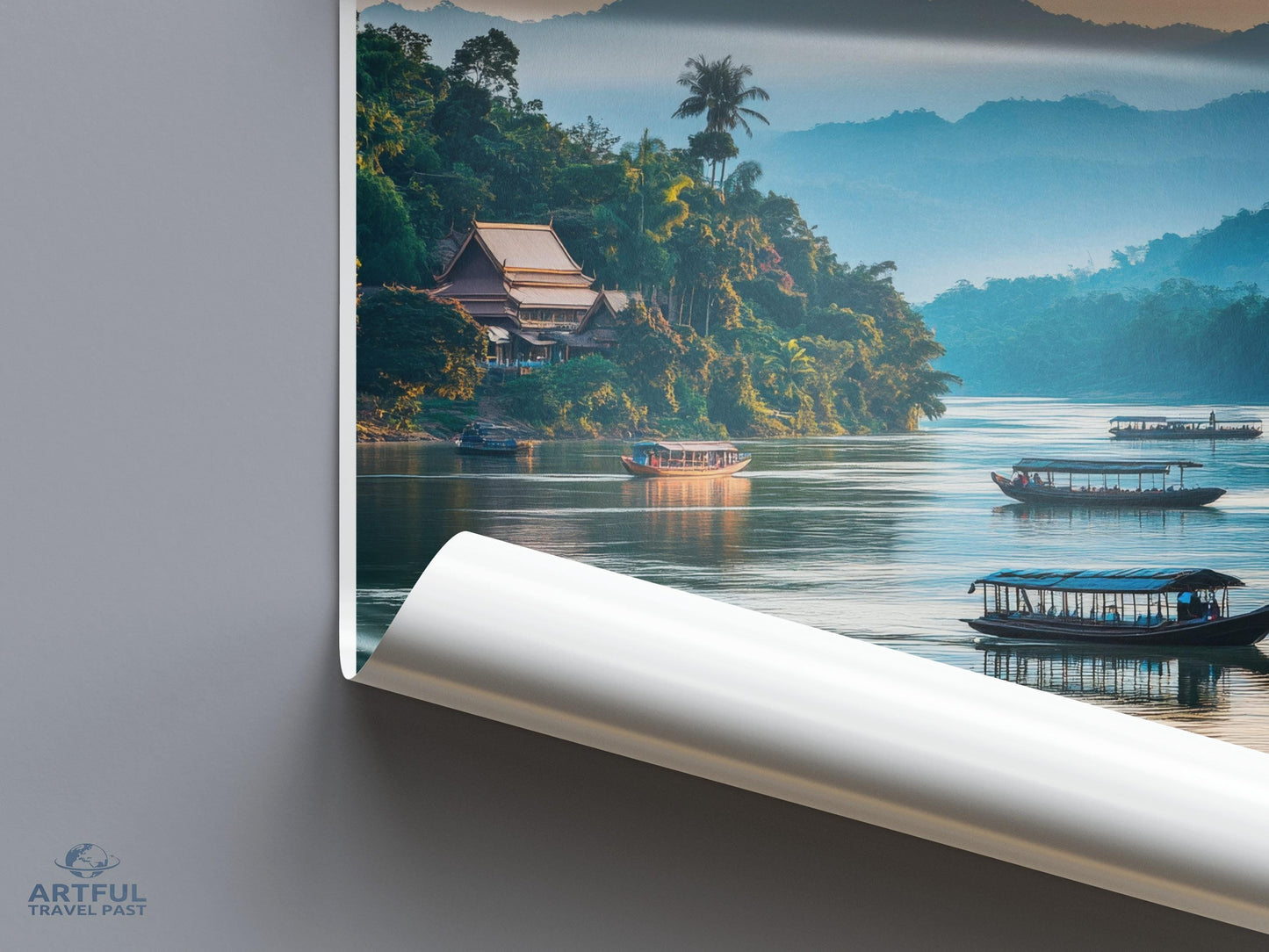 Mekong River Poster - Laos Wall Art
