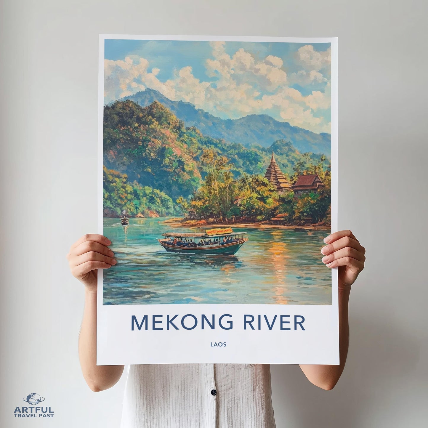 Mekong River Poster - Laos Wall Art