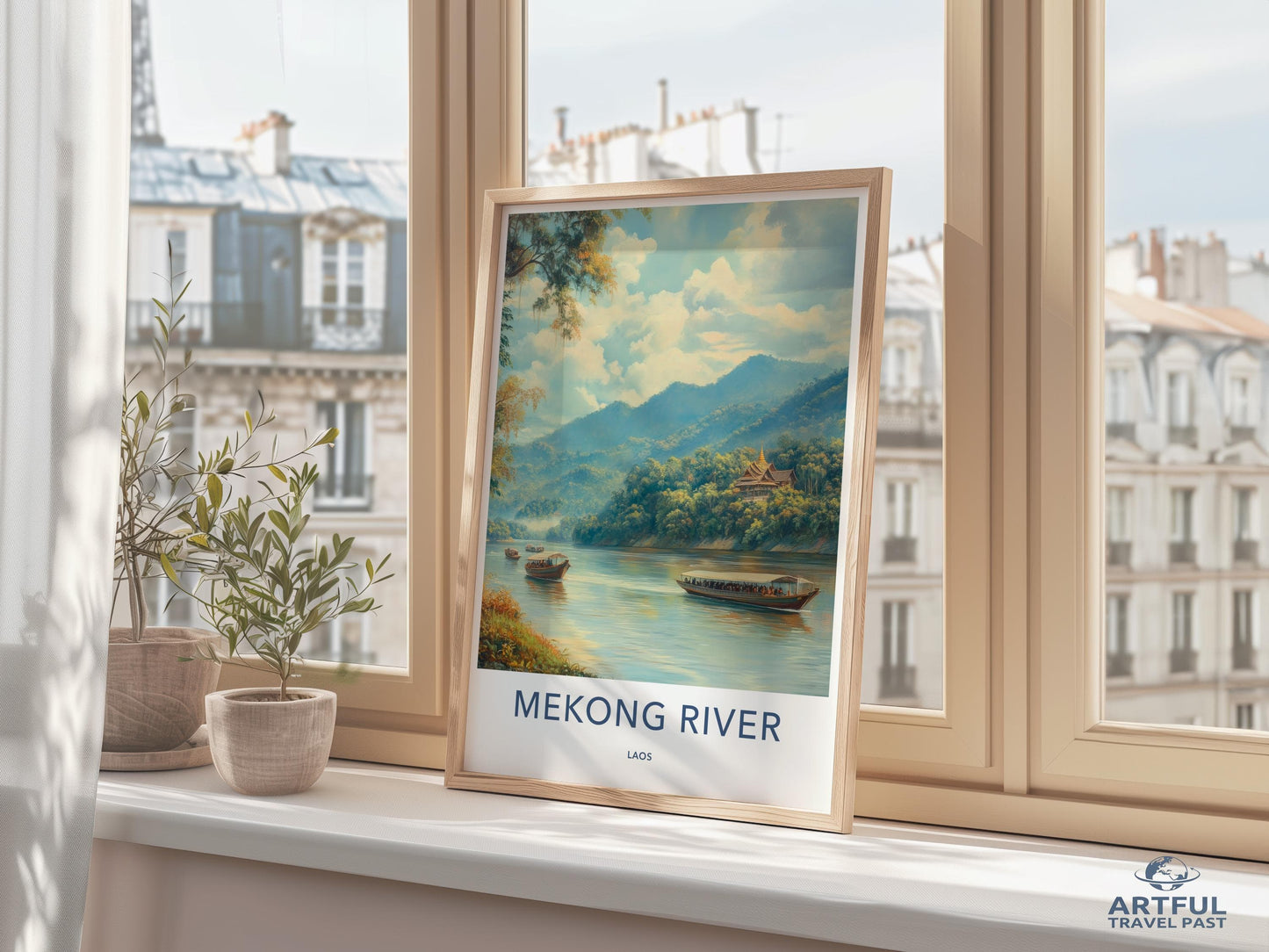 Mekong River Poster - Laos Wall Art