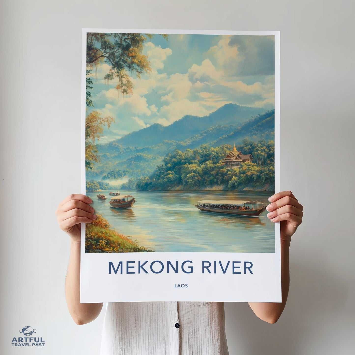 Mekong River Poster - Laos Wall Art