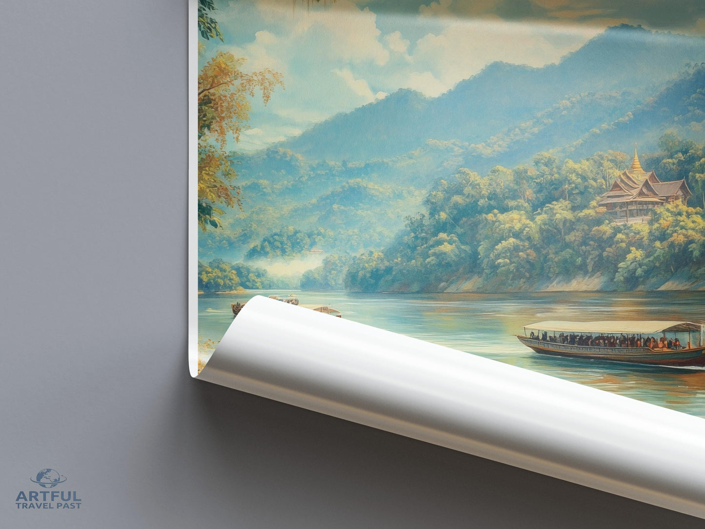 Mekong River Poster - Laos Wall Art