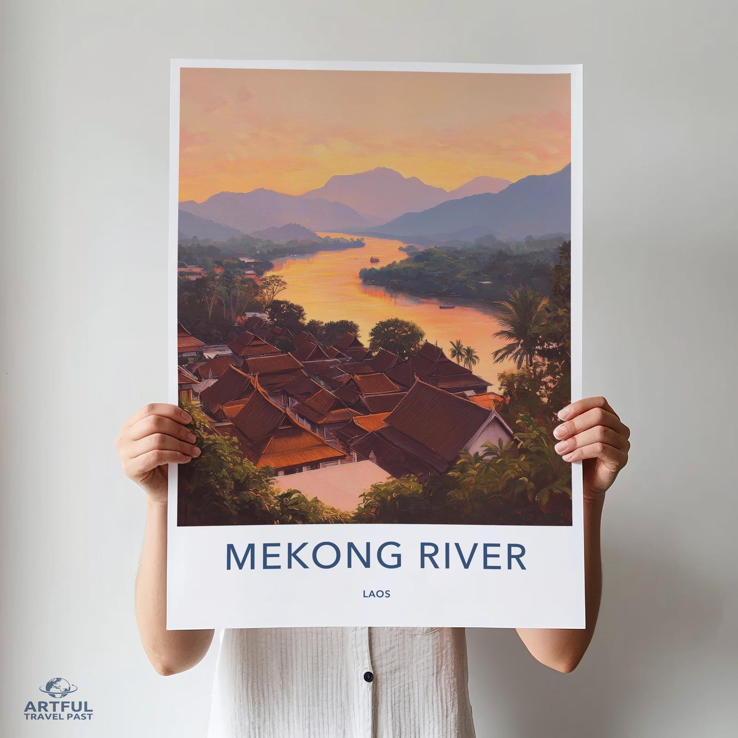 Mekong River Poster - Laos Wall Art