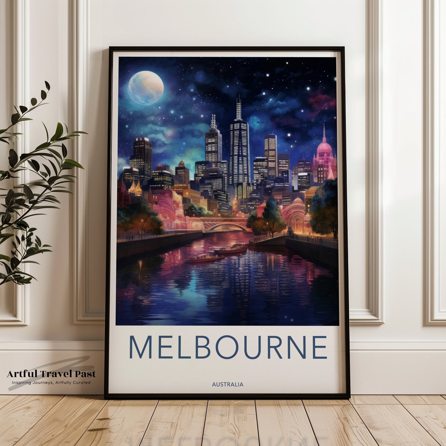Melbourne Poster | Australia Wall Art | Oceania Decor