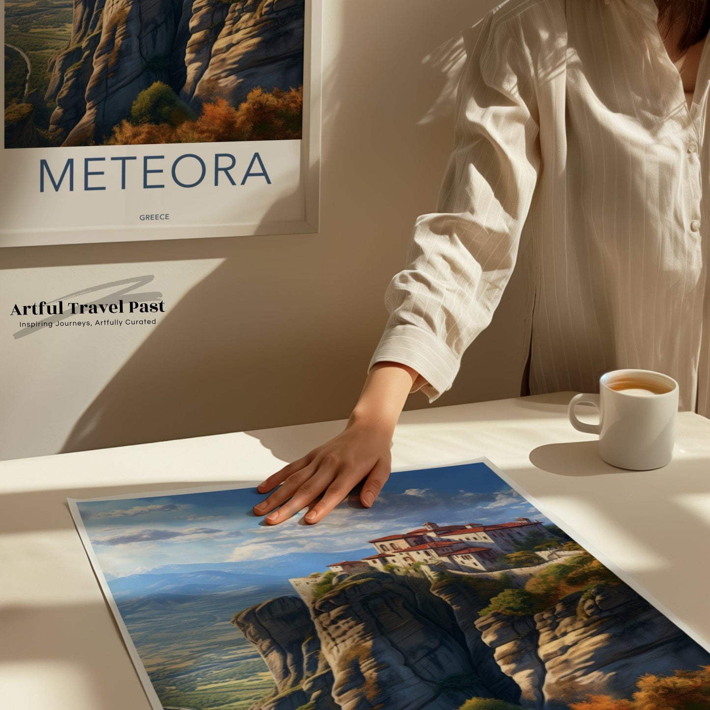 Meteora Poster | Greece Wall Art | Balkans Decor
