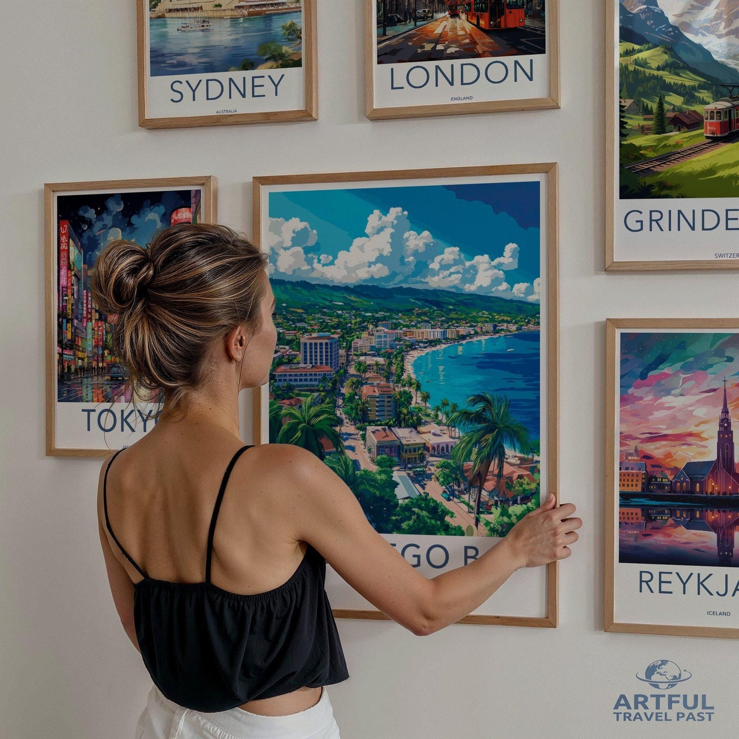 Montego Bay Poster | Jamaica Wall Art | Caribbean Decor