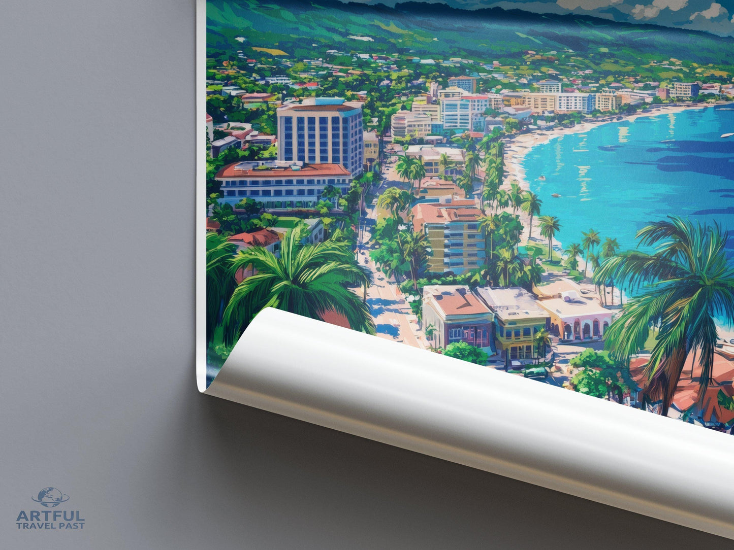 Montego Bay Poster | Jamaica Wall Art | Caribbean Decor