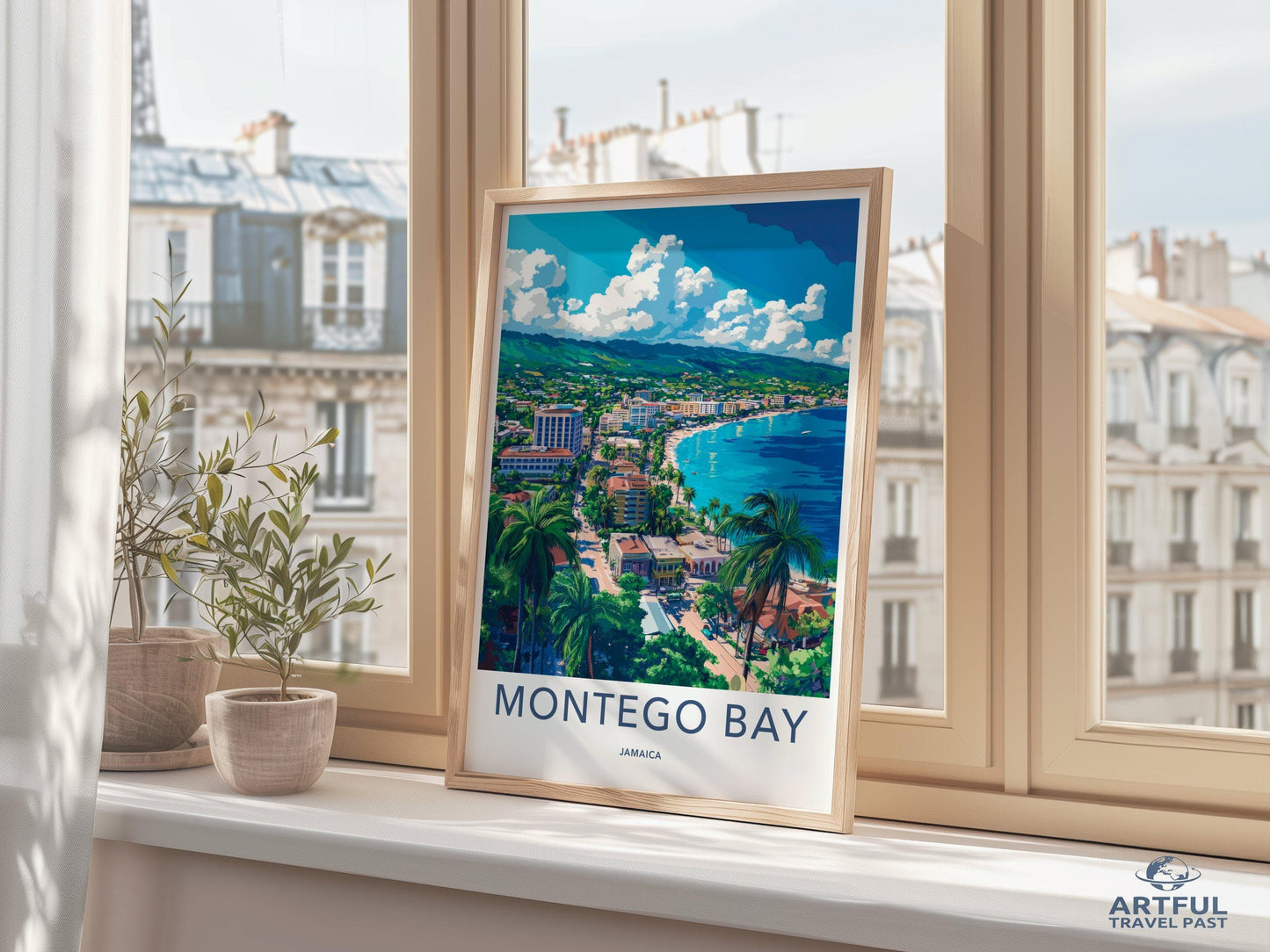 Montego Bay Poster | Jamaica Wall Art | Caribbean Decor