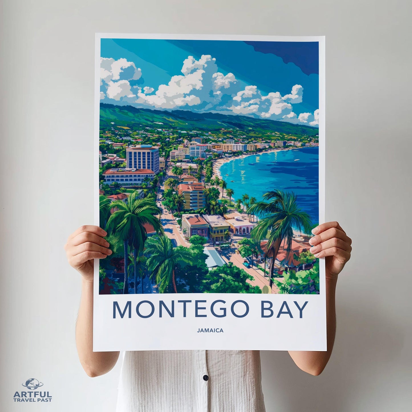 Montego Bay Poster | Jamaica Wall Art | Caribbean Decor