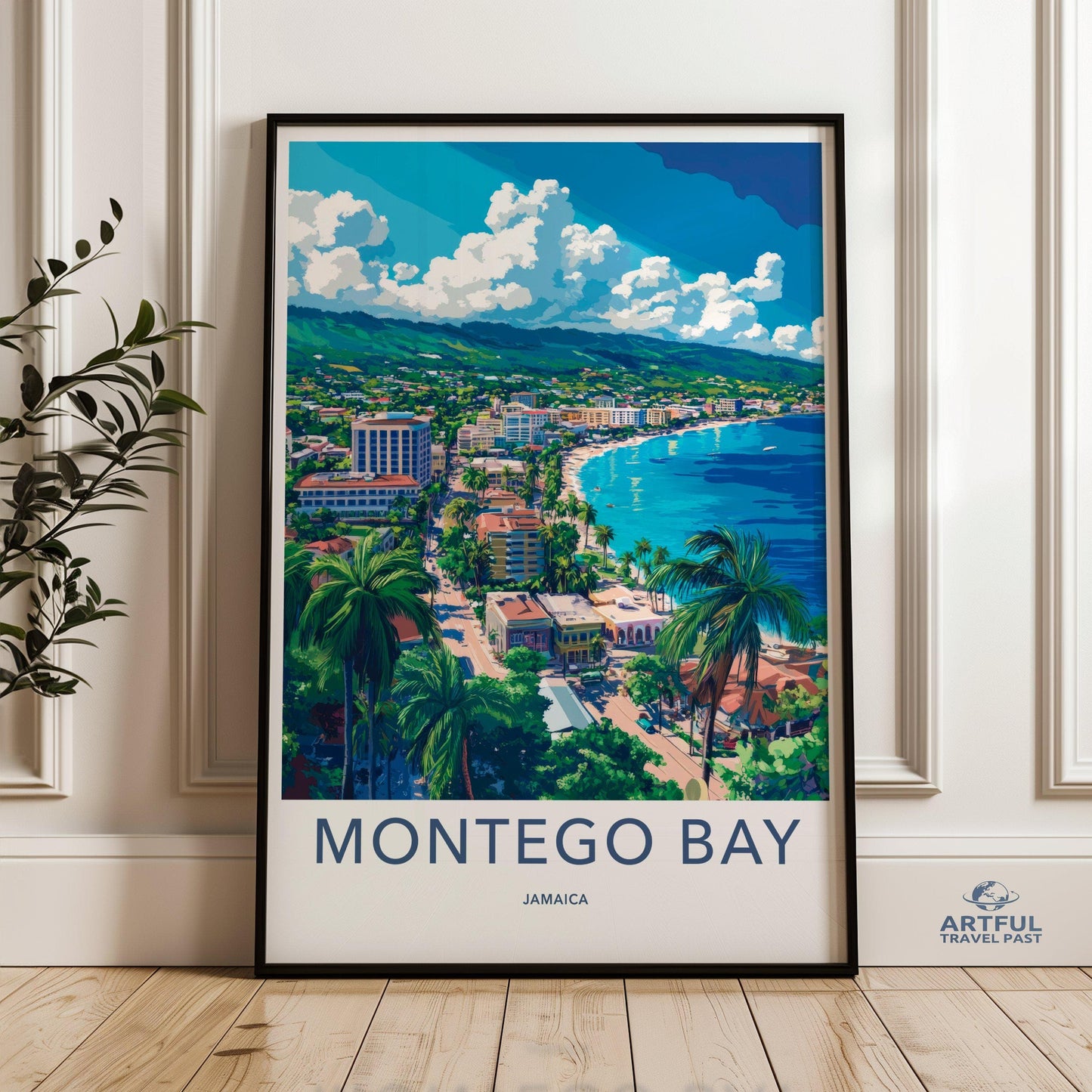Montego Bay Poster | Jamaica Wall Art | Caribbean Decor