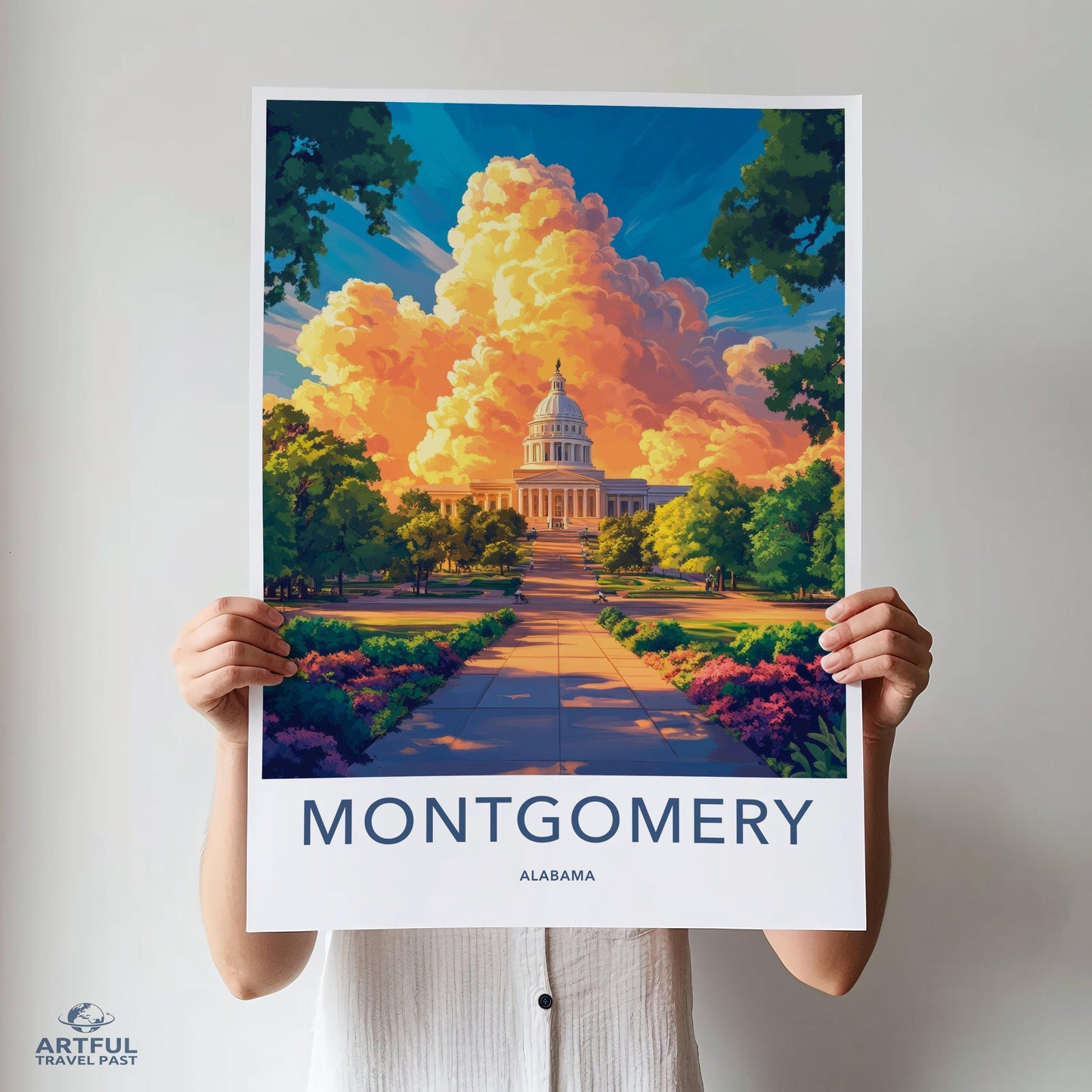 Montgomery Poster | Alabama Wall Art | America Decor