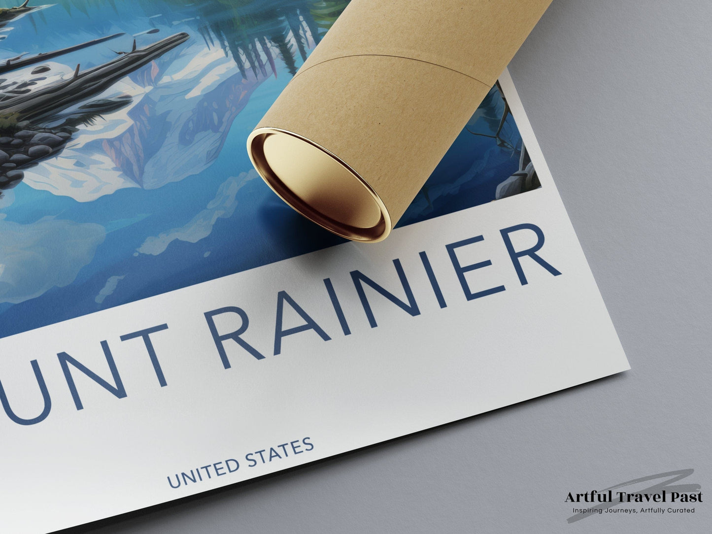 Mount Rainier Poster | Washington Wall Art | America Decor