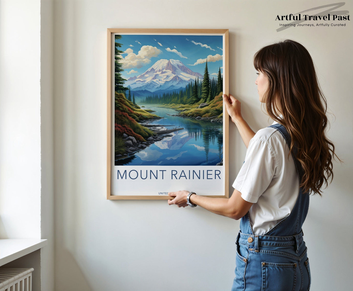 Mount Rainier Poster | Washington Wall Art | America Decor