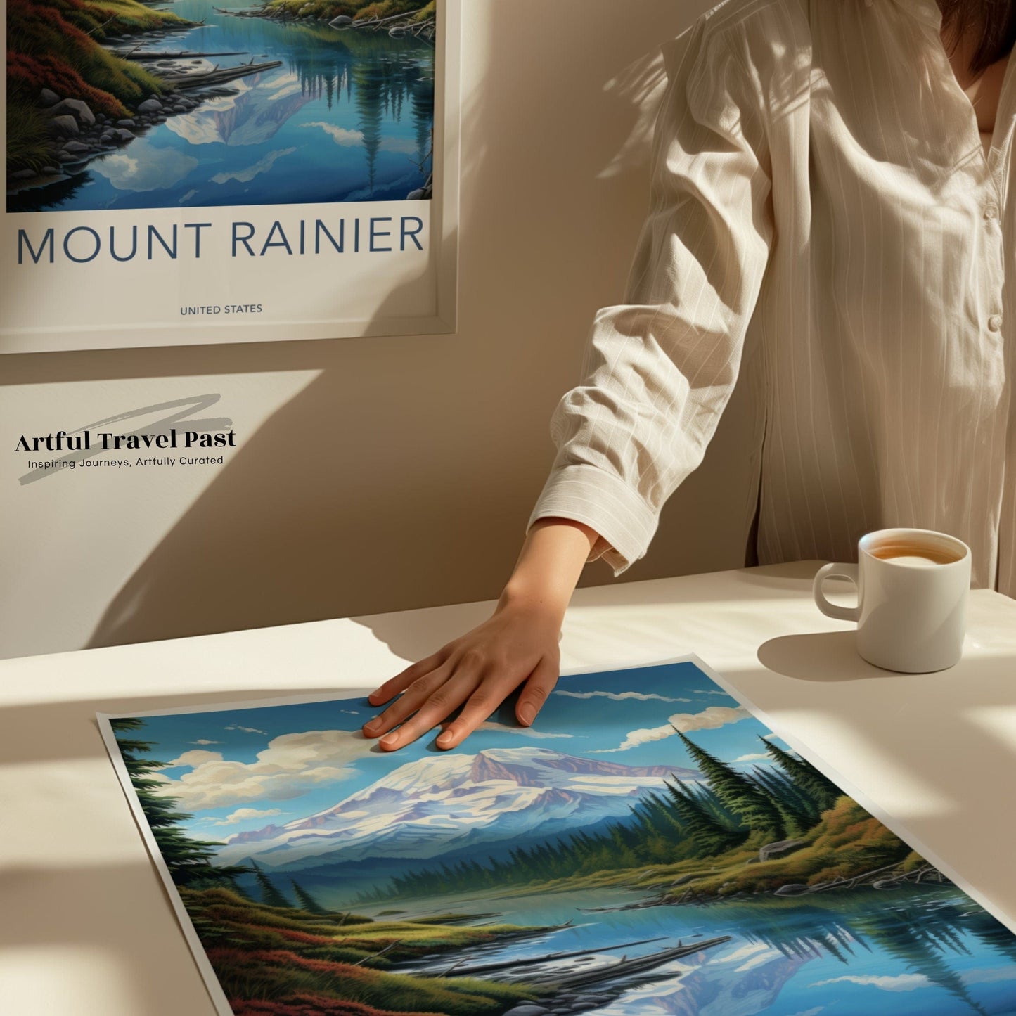 Mount Rainier Poster | Washington Wall Art | America Decor