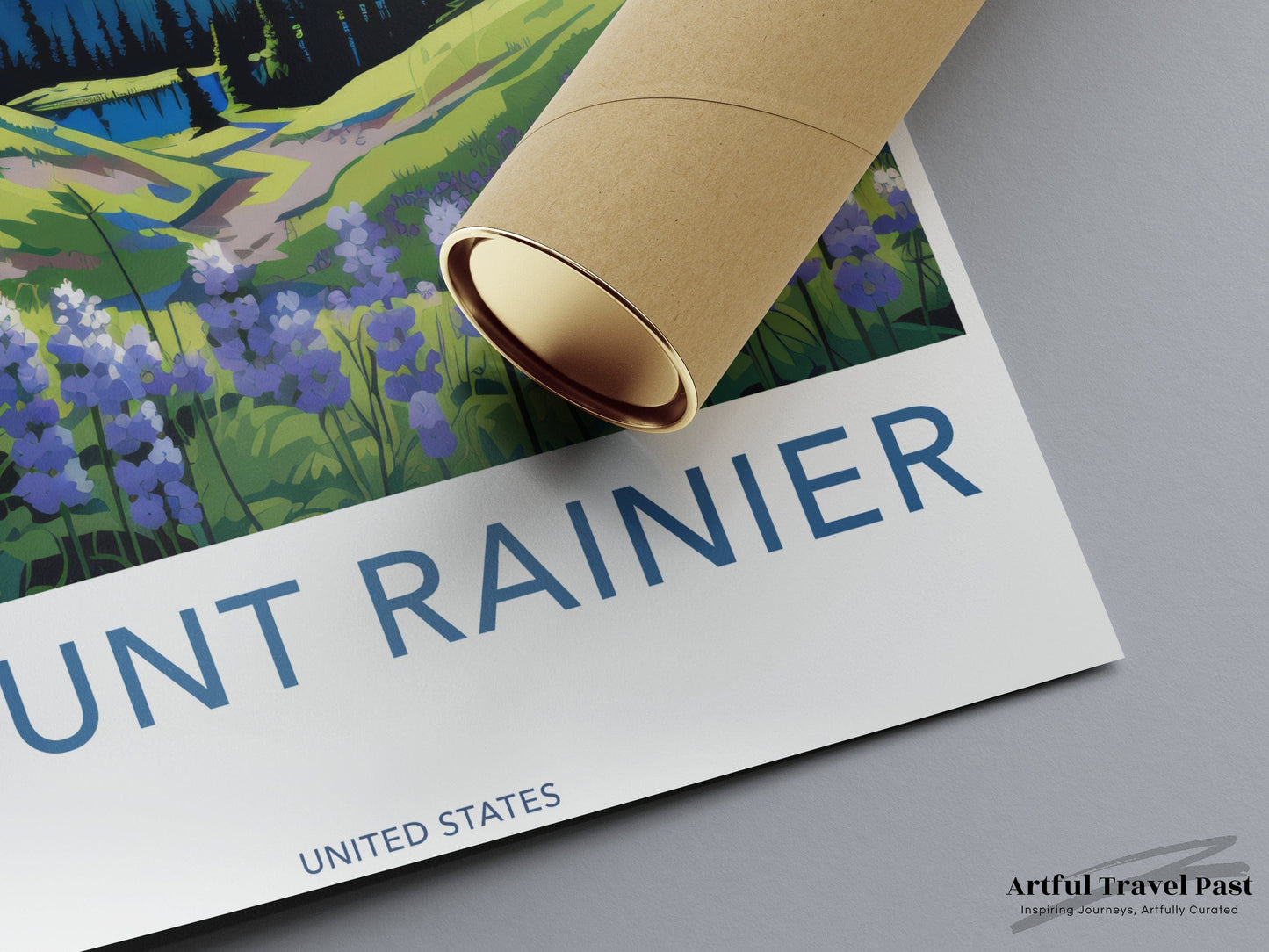 Mount Rainier Poster | Washington Wall Art | America Decor