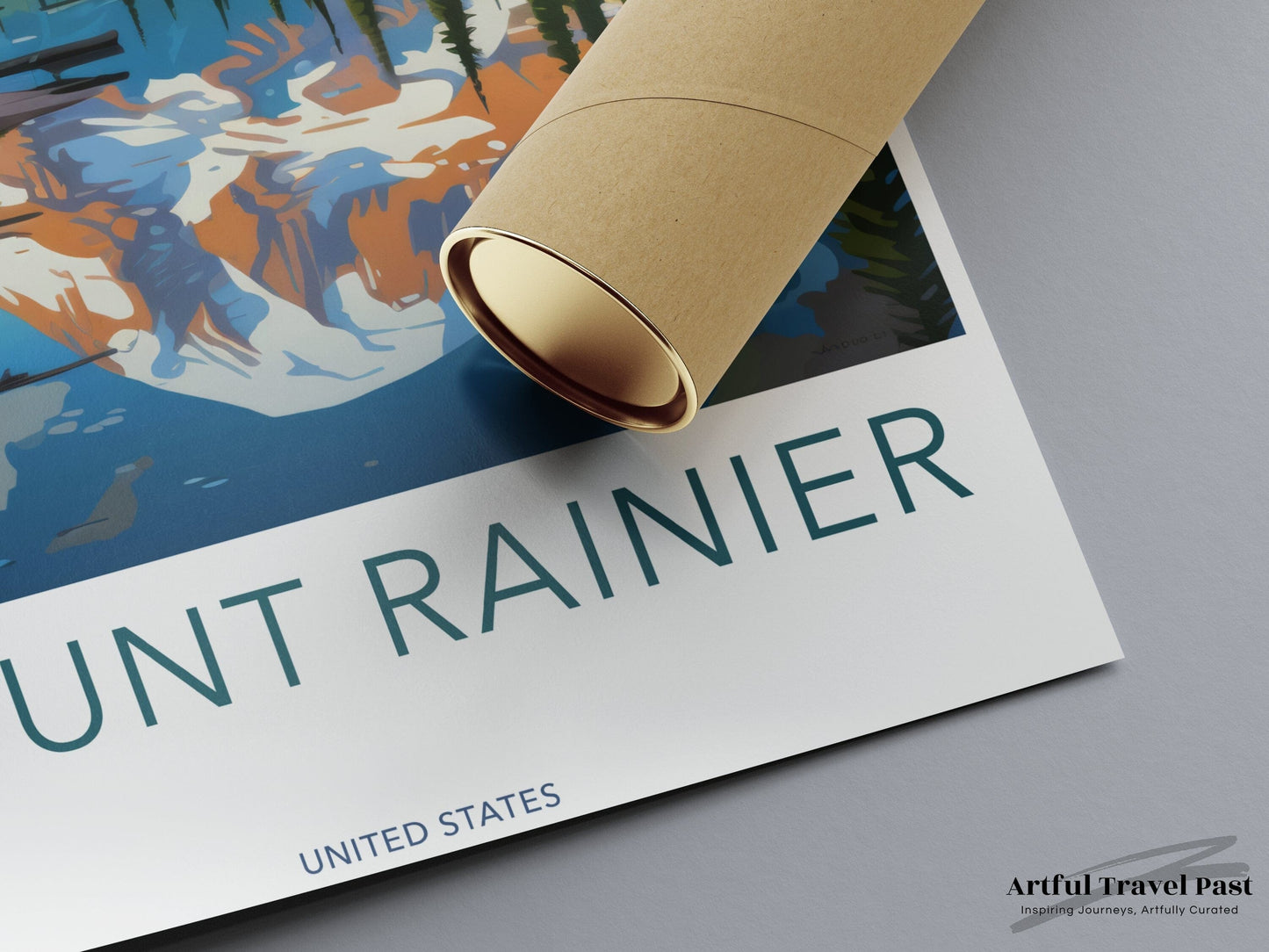 Mount Rainier Poster | Washington Wall Art | America Decor